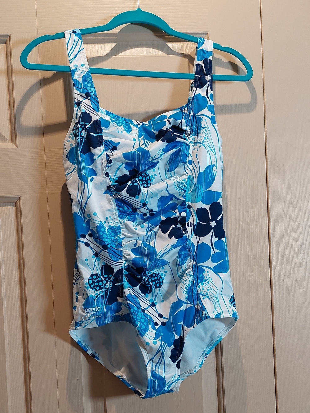 Speedo Blue & Navy Floral One-Piece Swimsuit